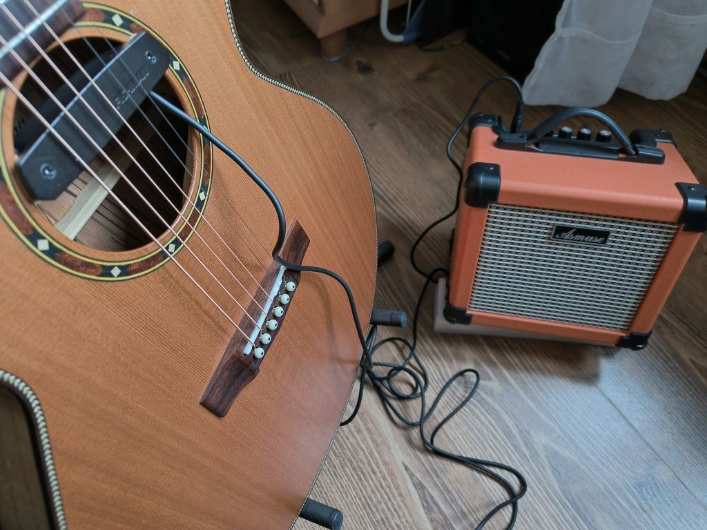 Przetwornik, pickup Fishman + wzmacniacz gitary akustycznej
