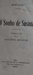 O Sonho de Susana - Henri Ardel - Tradução de Augusto Moreno