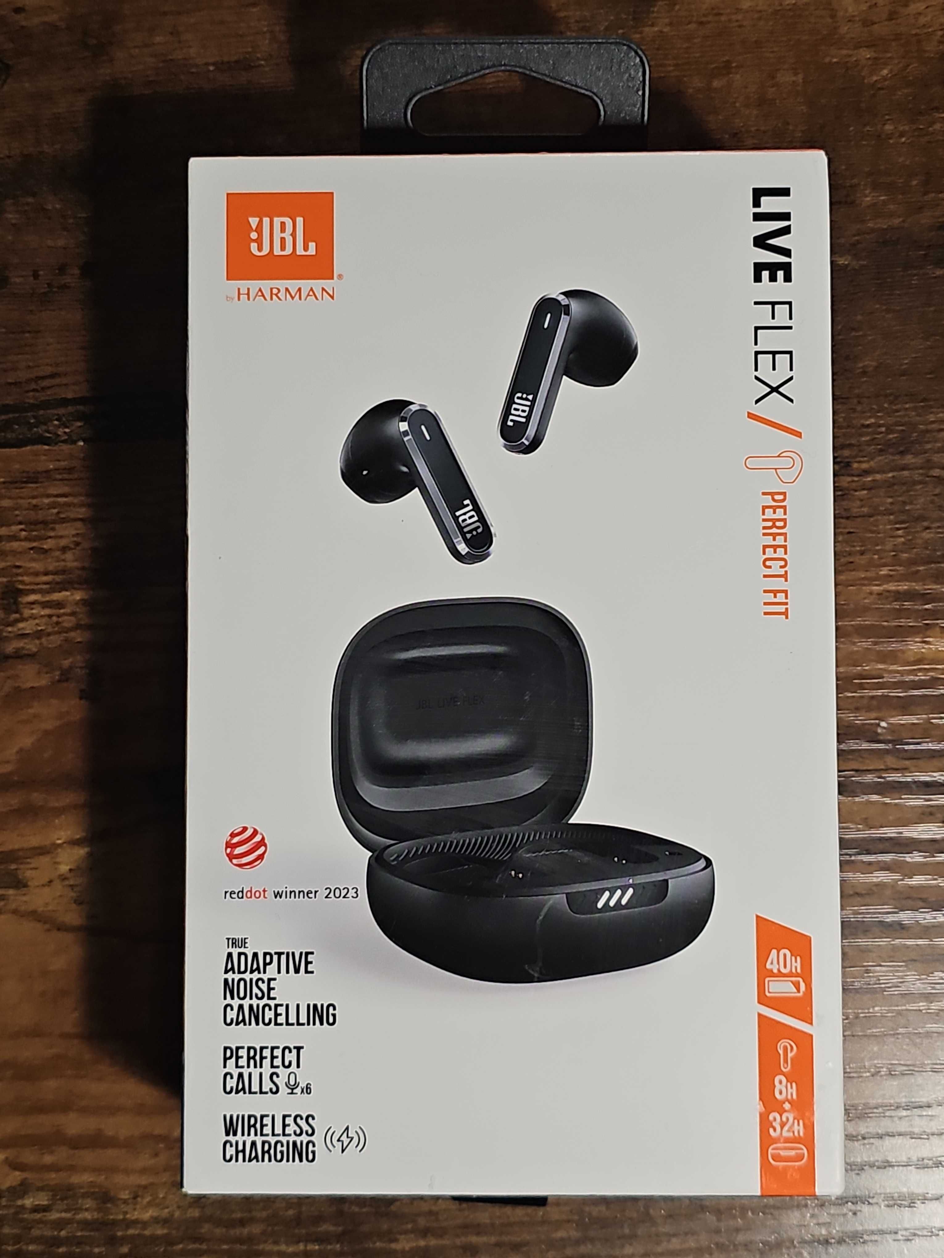 JBL Live Flex Czarne
Słuchawki Douszne, True Wireless