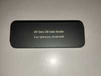 Adapter audio mscro USB mini jack 3,5 mm - szary