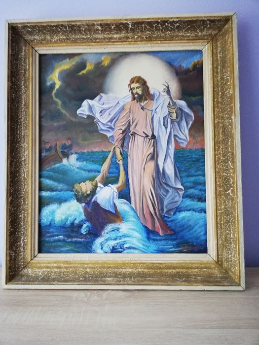 Obraz religijny Jezus na morzu