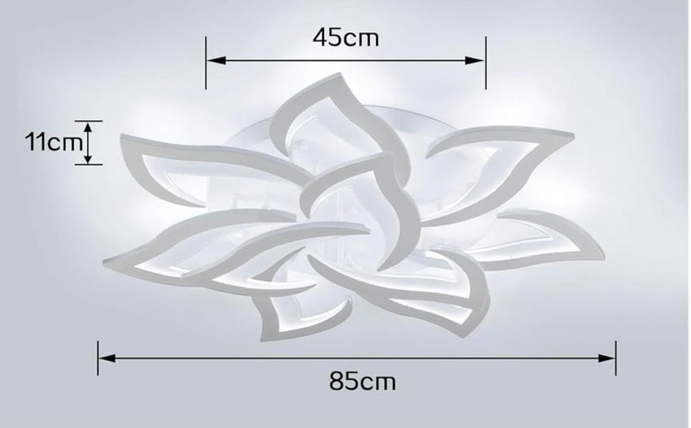 nowoczesna lampa sufitowa, duży żyrandol, 10 głowic, Ø 85 cm,