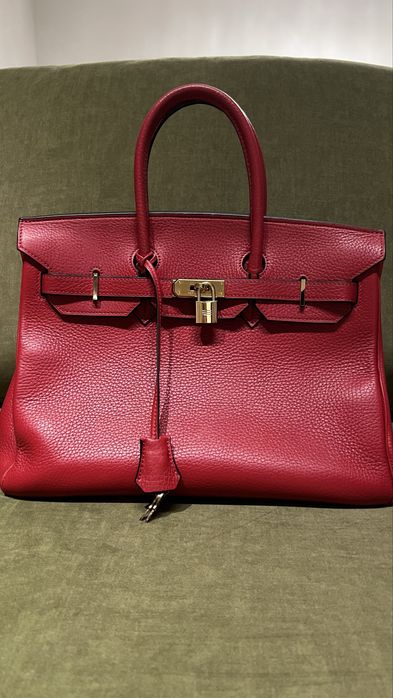 Сумка в стилі Hermes Birkin 35 Шкіряна