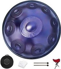 Gladfresit 432 Hz Handpan w tonacji D 9 nut 22 cale purple performer