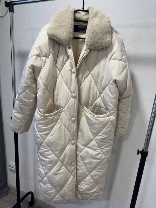 Пальто стьобане максі