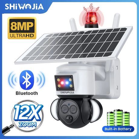 Kamera SHIWOJIA Wi-Fi, 4K,8MP, bluetooth,solarna