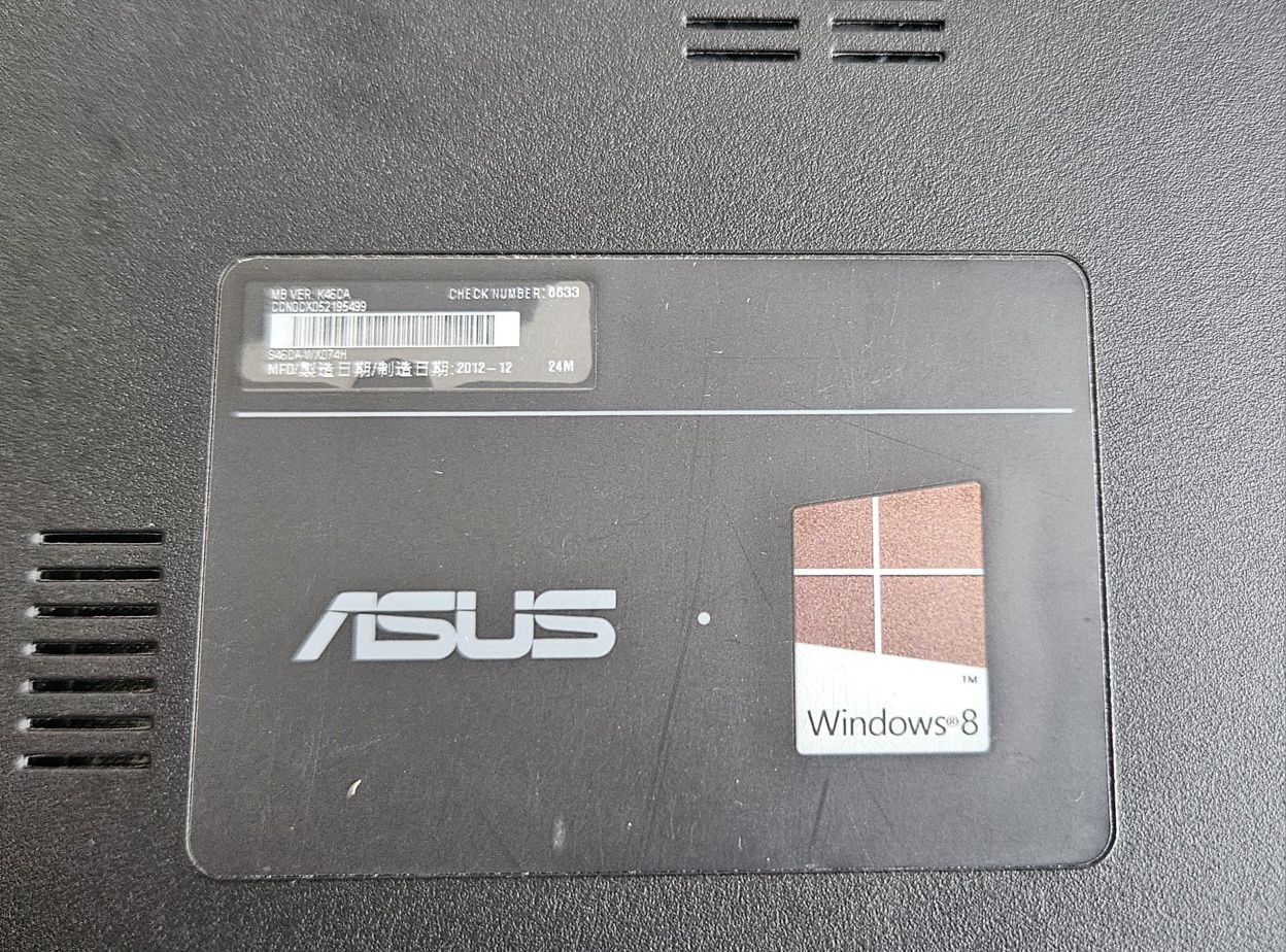 Laptop Asus S46C Core i3 8GB RAM SSD 240GB Win 10