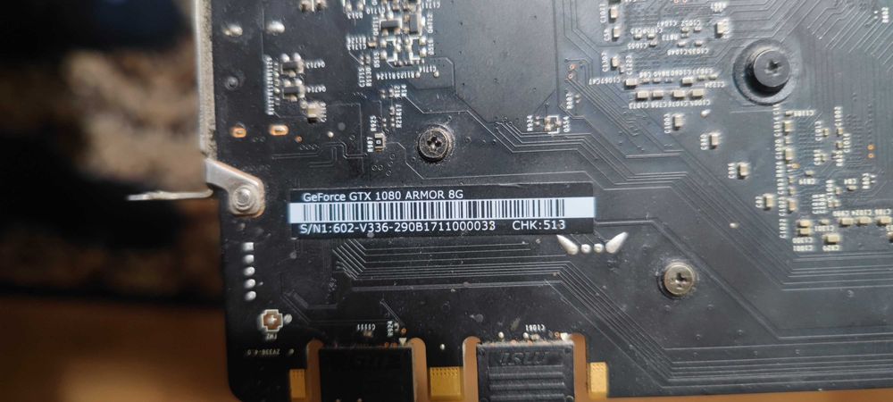 Продам видеокарту Msi Armor 1080GTX 8Gb