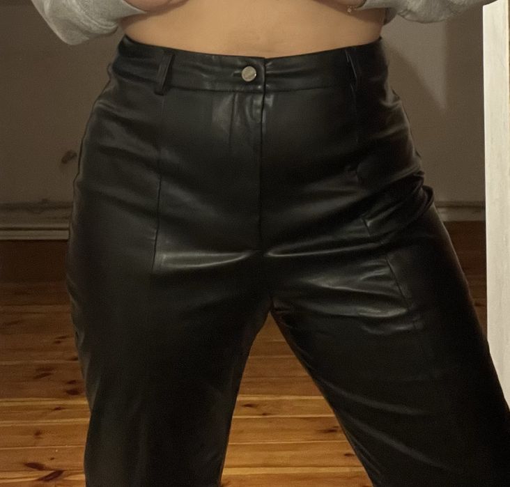 Шкіряні штани ХЛ утеплені