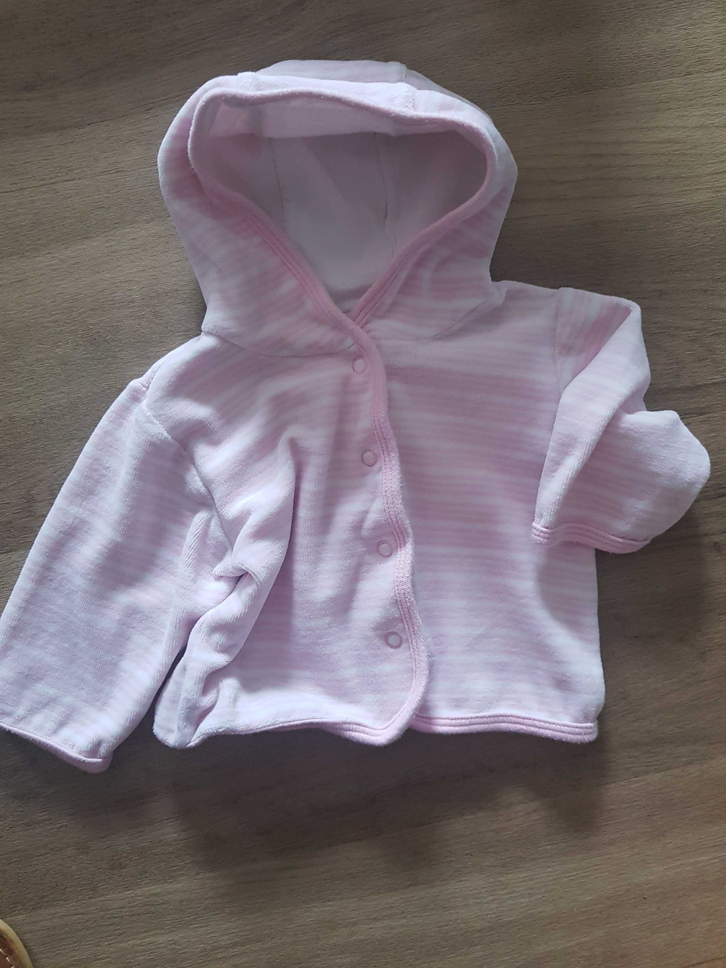 Bluza niemowlęca z kapturem dziewczynka r.62