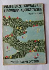 Pojezierze SUWALSKIE i Równina AUGUSTOWSKA | stara mapa turystyczna