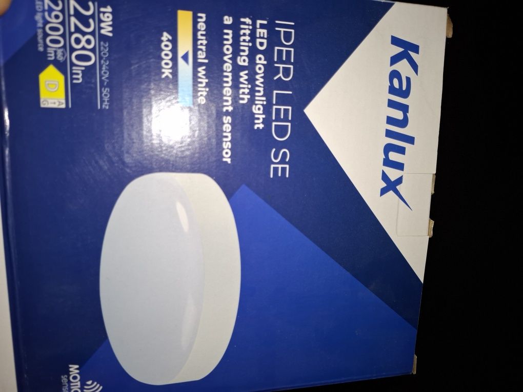 Lampa plafon kanlux z czujka
