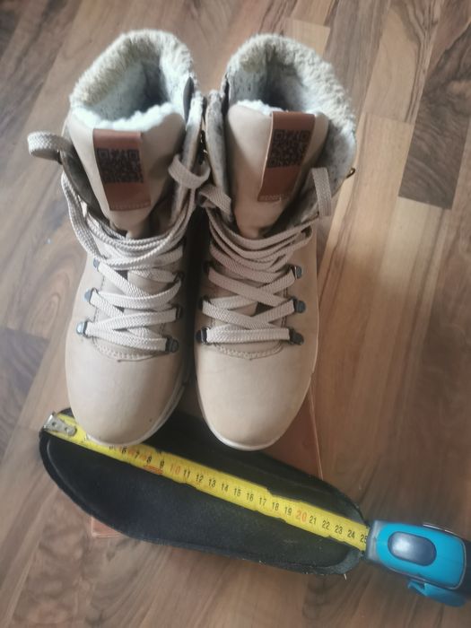 Черевики ботинки ботильйони утеплені жіночі Rieker 39 бежеві