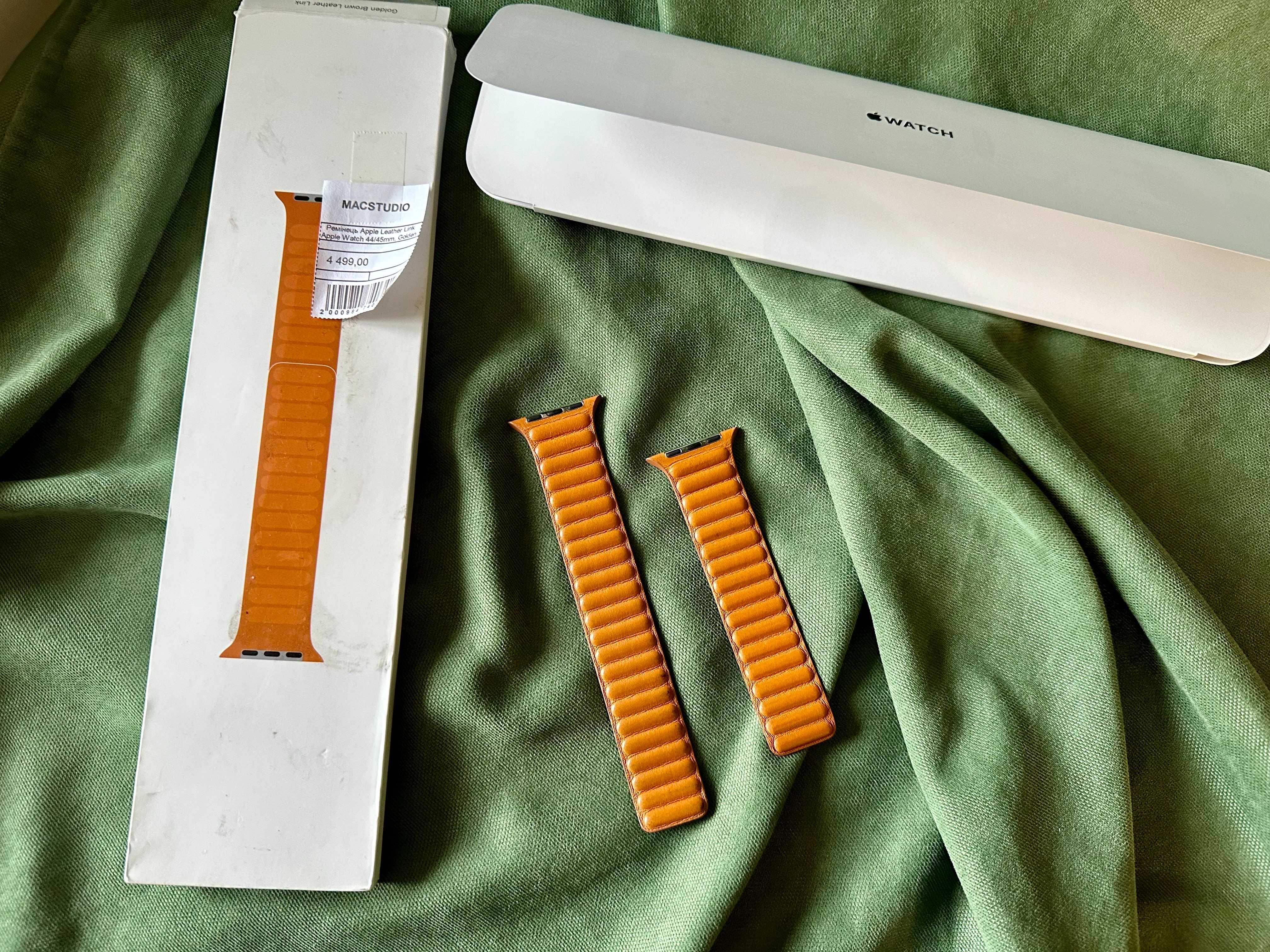 Ремінець Apple Watch Leather Link 44/45 mm Golden/Як новий/Оригінал