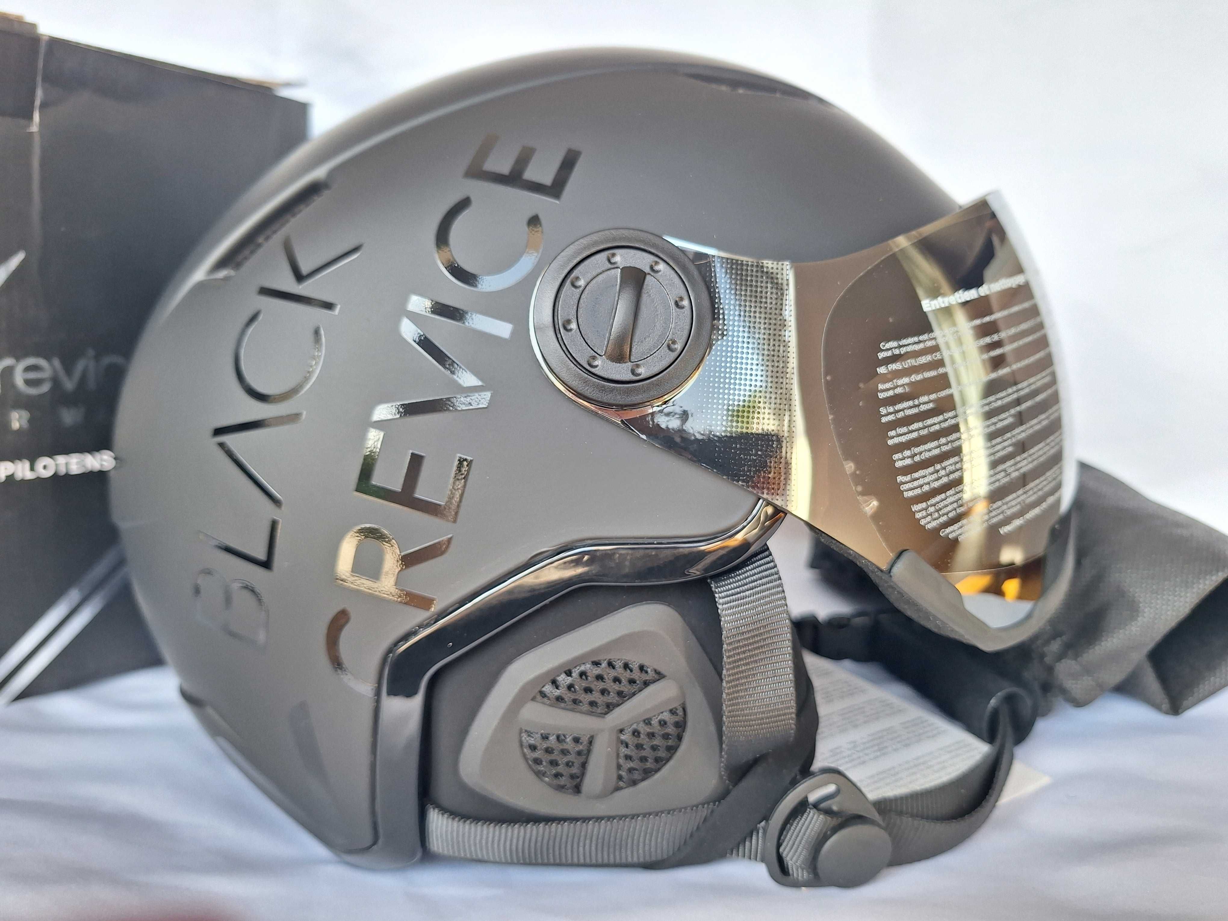 Kask narciarski Black Crevice Vail With Visor Matt Black L 58-61cm