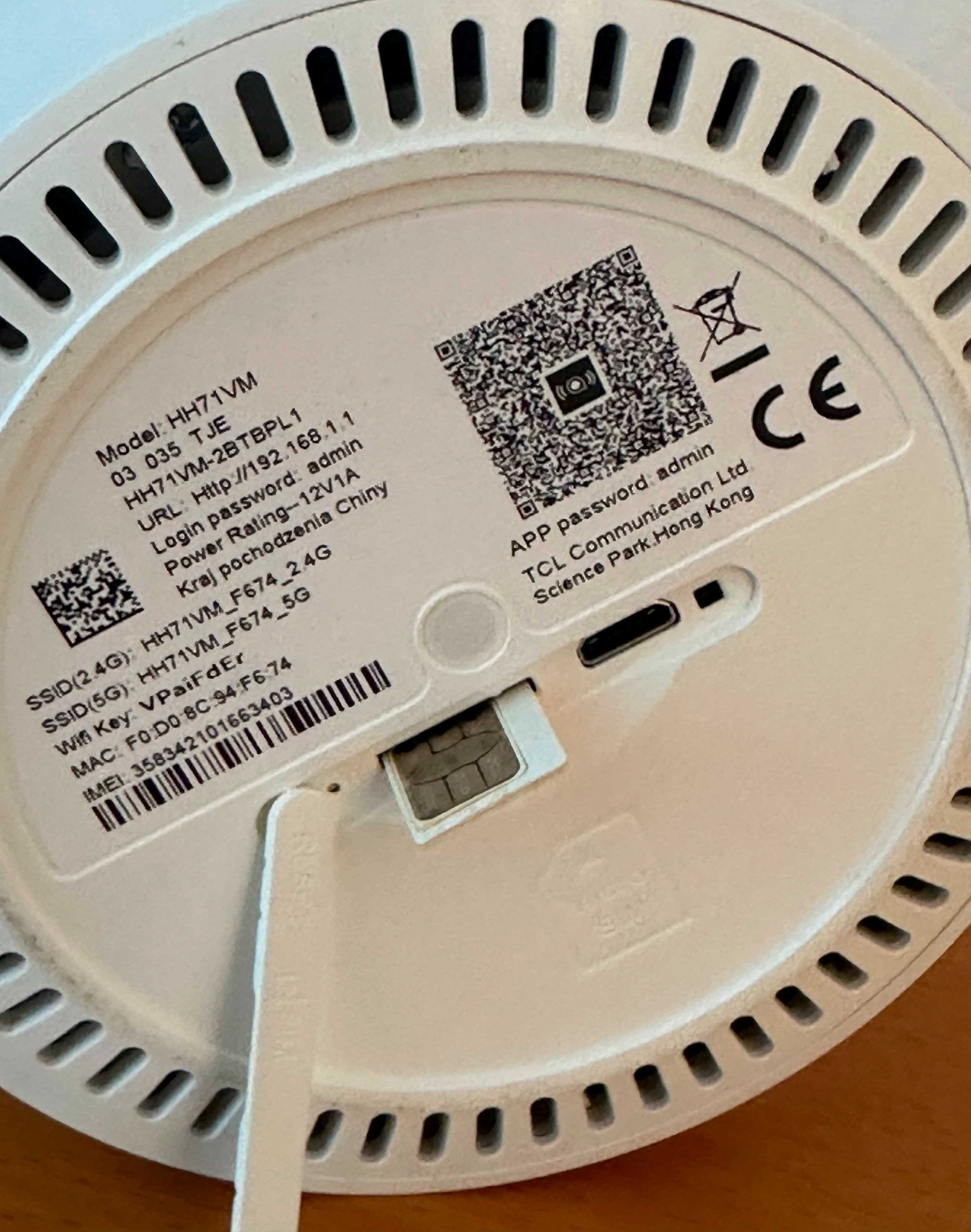 Stacjonarny Router ALCATEL LinkHub LTE cat7 HH71V1 na kartę sim