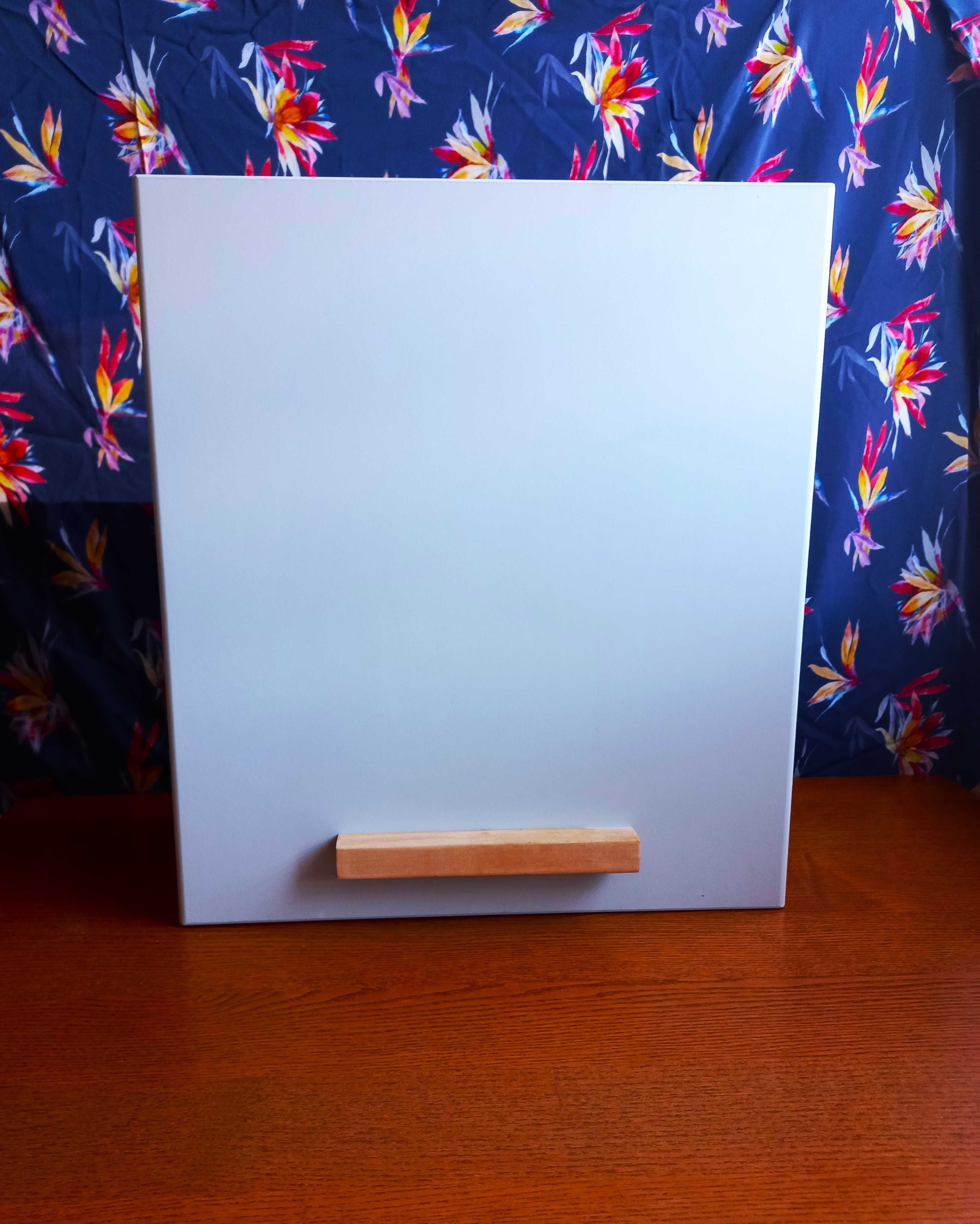 Szafka łazienkowa Ikea Vattern szklana półka drewniane uchwyty UNIKAT