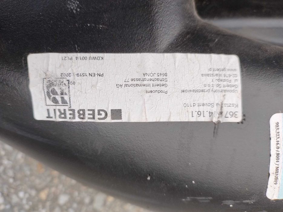 Złączka Geberit PEHD SOVENT 110x110x75