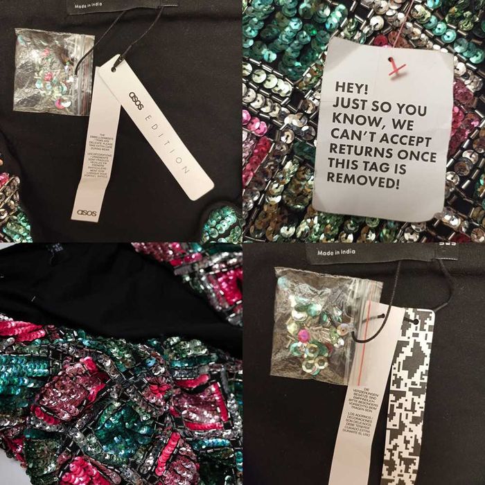 Неймовірно розкішна сукня оздоблена лелітками ASOS плюс сайз 52-54 XXL