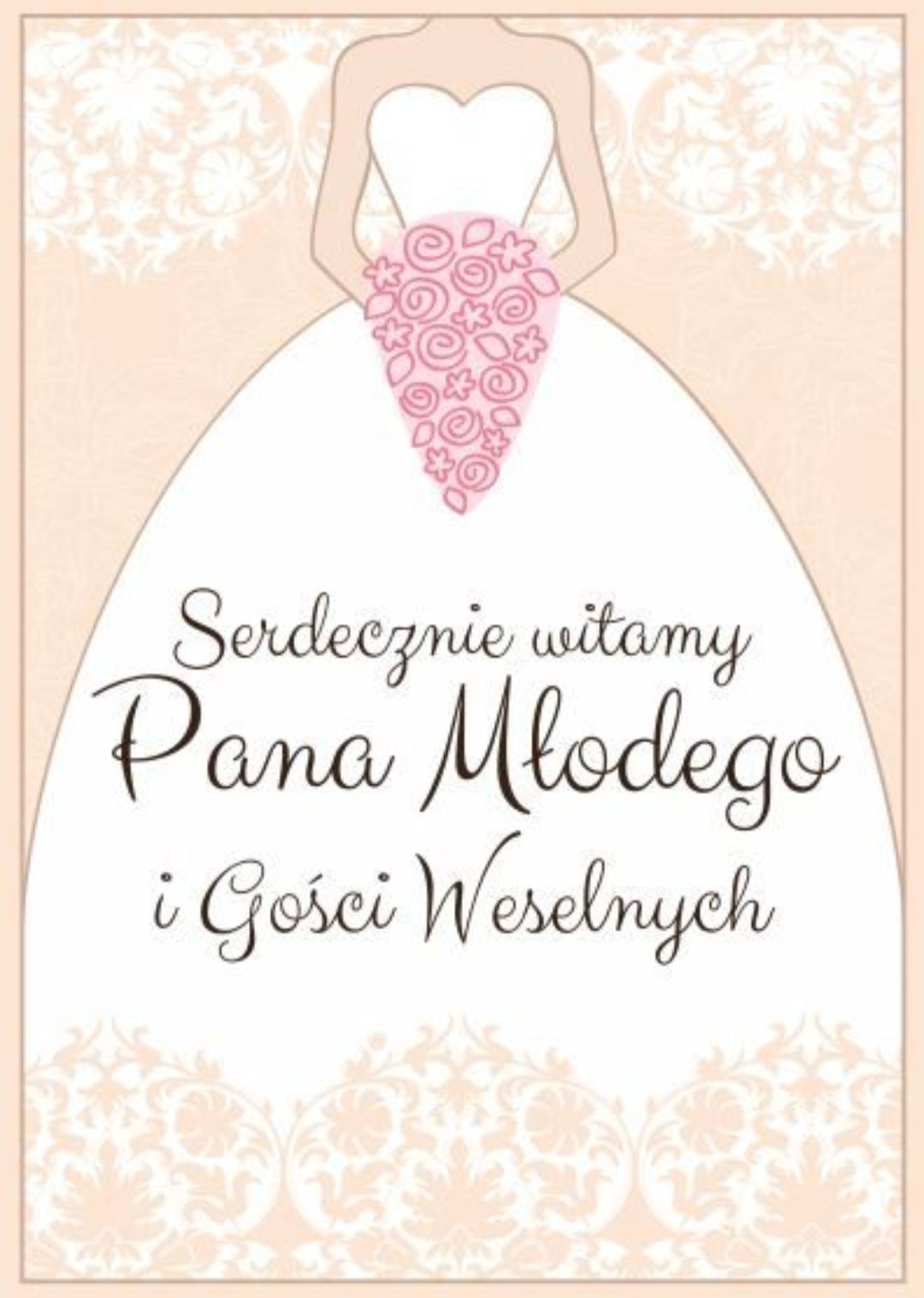 Witamy pana młodego tablica powitalna
