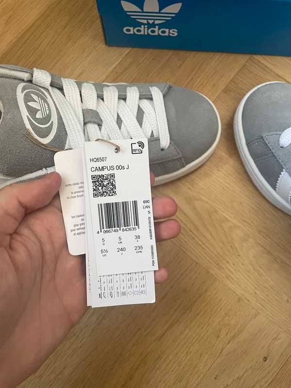 [Oryginalny]Adidas Campus 00s Grey White EU 38 Bardzo wygodne stylowe