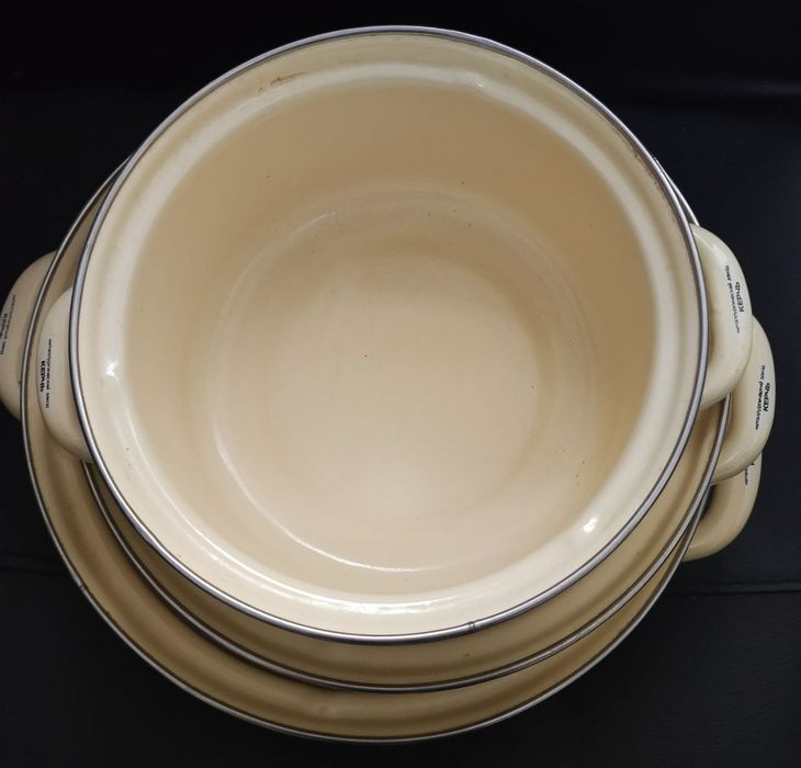 Кастрюли эмалированные 3шт (2,3,4л)  новые без крышек "Керч"