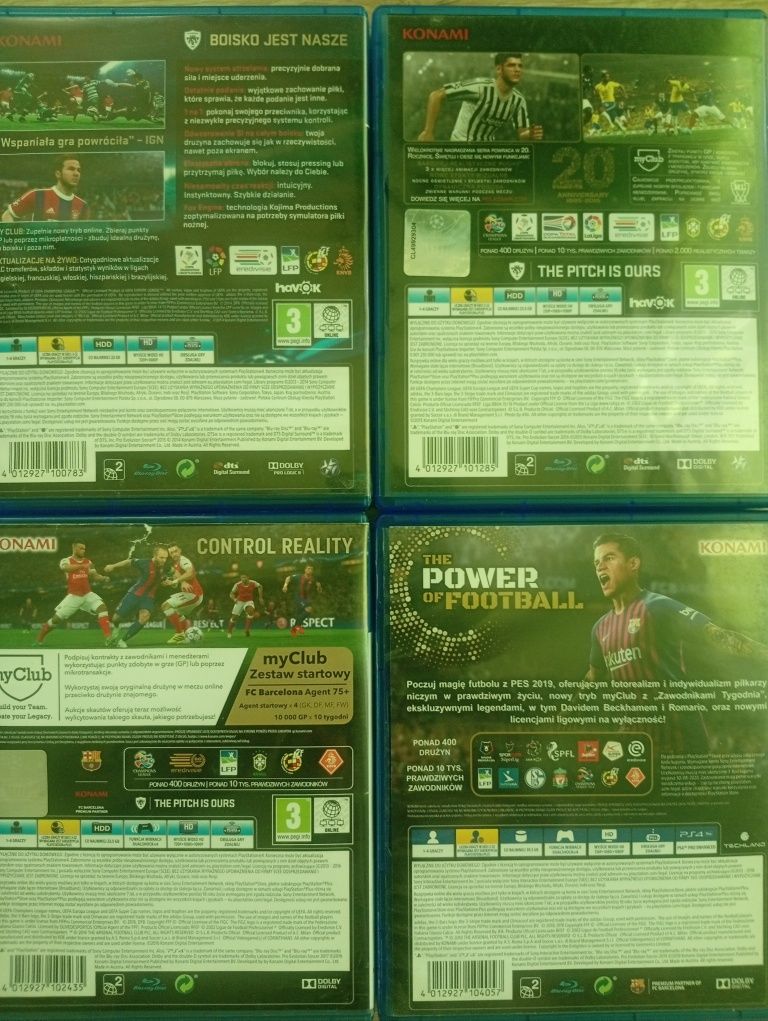 Pro Evolution Soccer PS4 PS5 kolekcja gier PES od 2015 do 2020 komplet