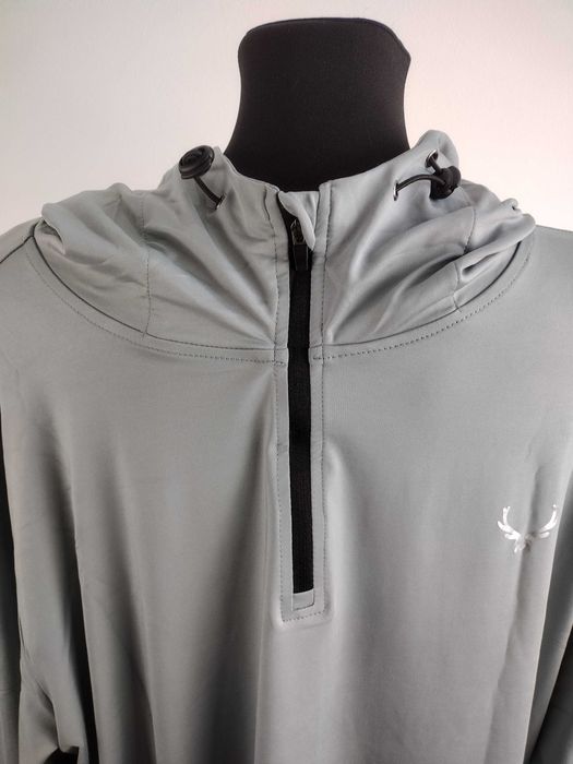 Bluza męska Jmierr z kapturem XXL 3XL – sportowa, jasnozielona / szara