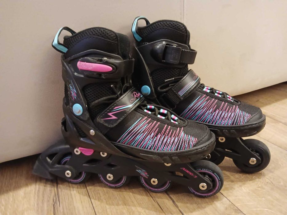 Rolki Regulowane RAVEN Cande Black Mint Violet 31-35 Kauczuk