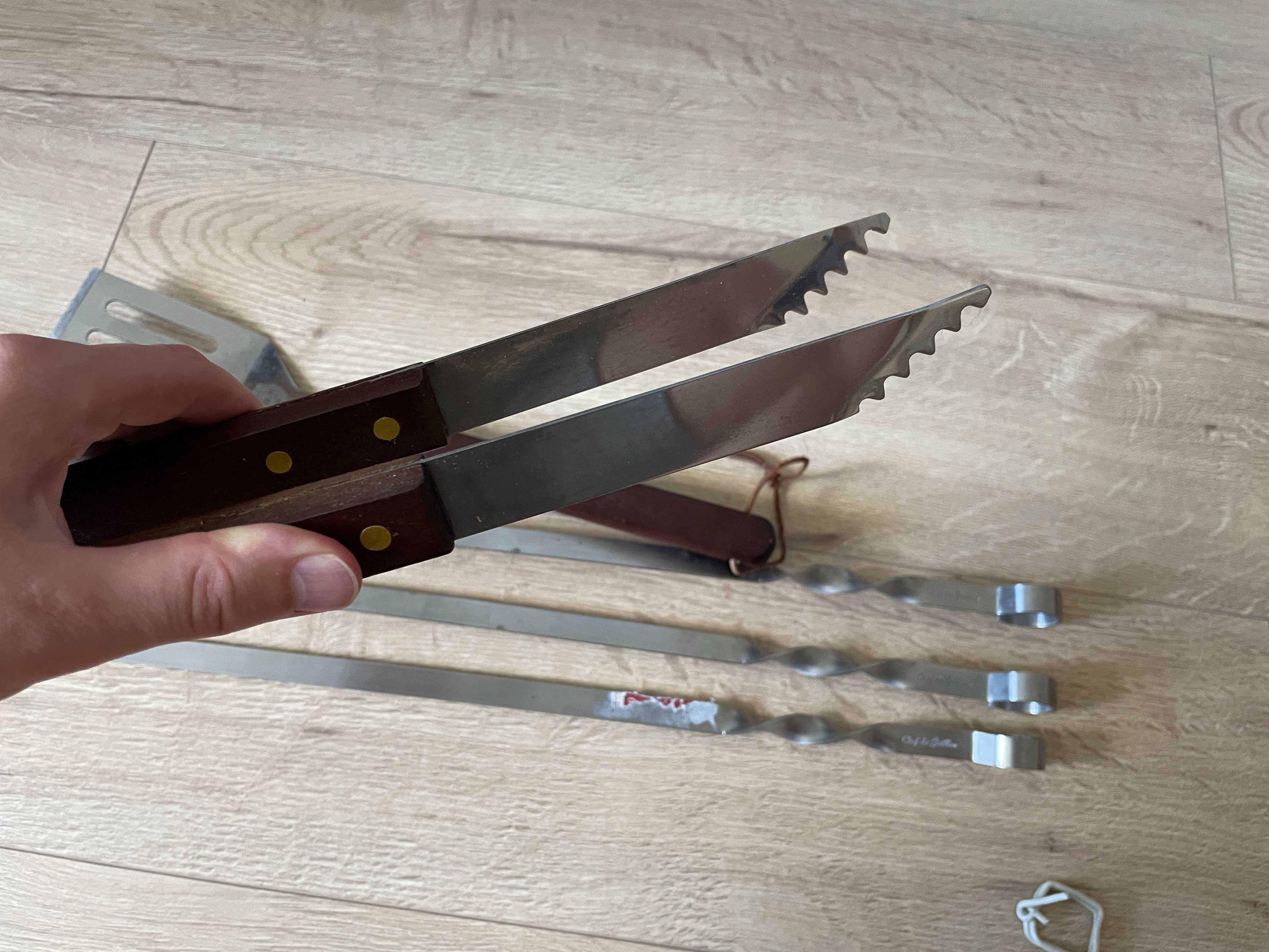 Комплект для мангалу Chef de Grille, лопатка, шампури, щипці