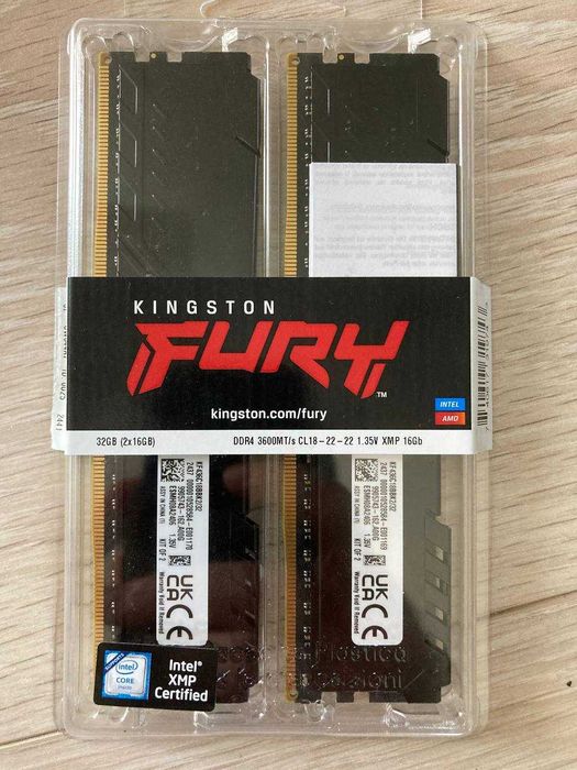 32GB Kingston FURY DDR4 3600MT/s