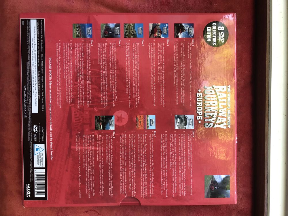 Коллекция 8 DVD дисков паровозы Англия