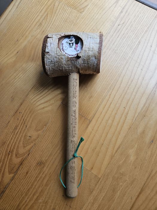 Drewniany młotek ozdobny dekoracyjny