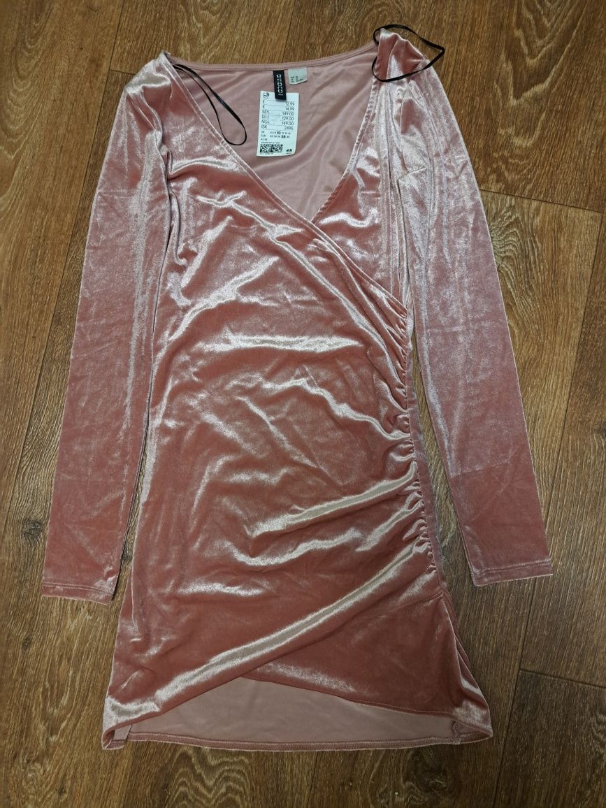 Сукня H&M pink velvet