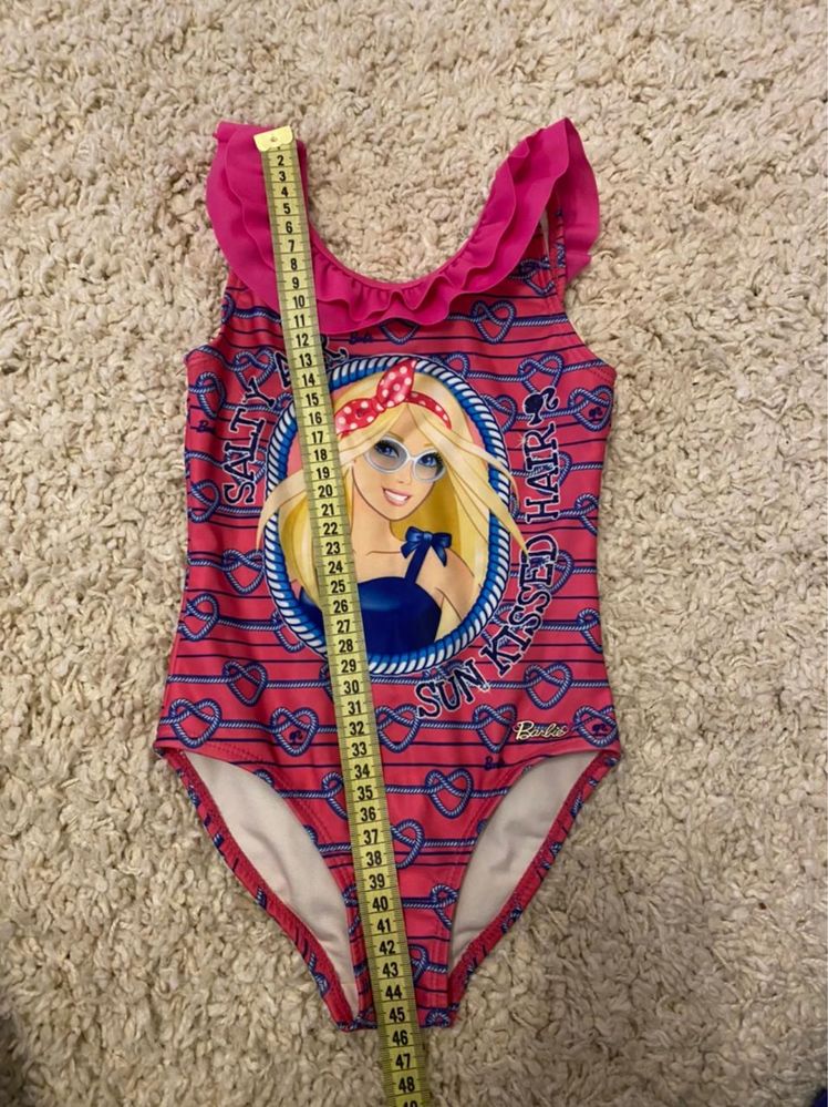 Купальник Barbie 2-4 года, цельный купальник розовый детский