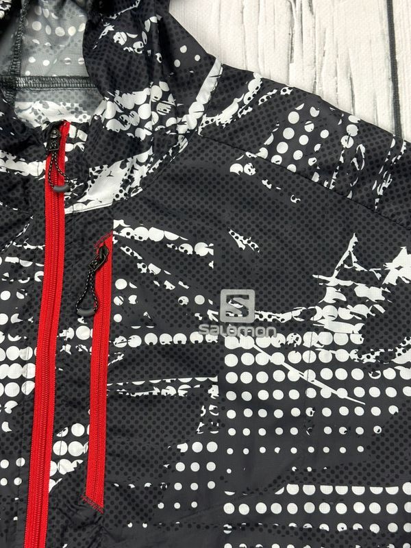 Salomon Fast Wing Graphic Cienka Kurtka Wiatrówka Męska Logowana r. XL