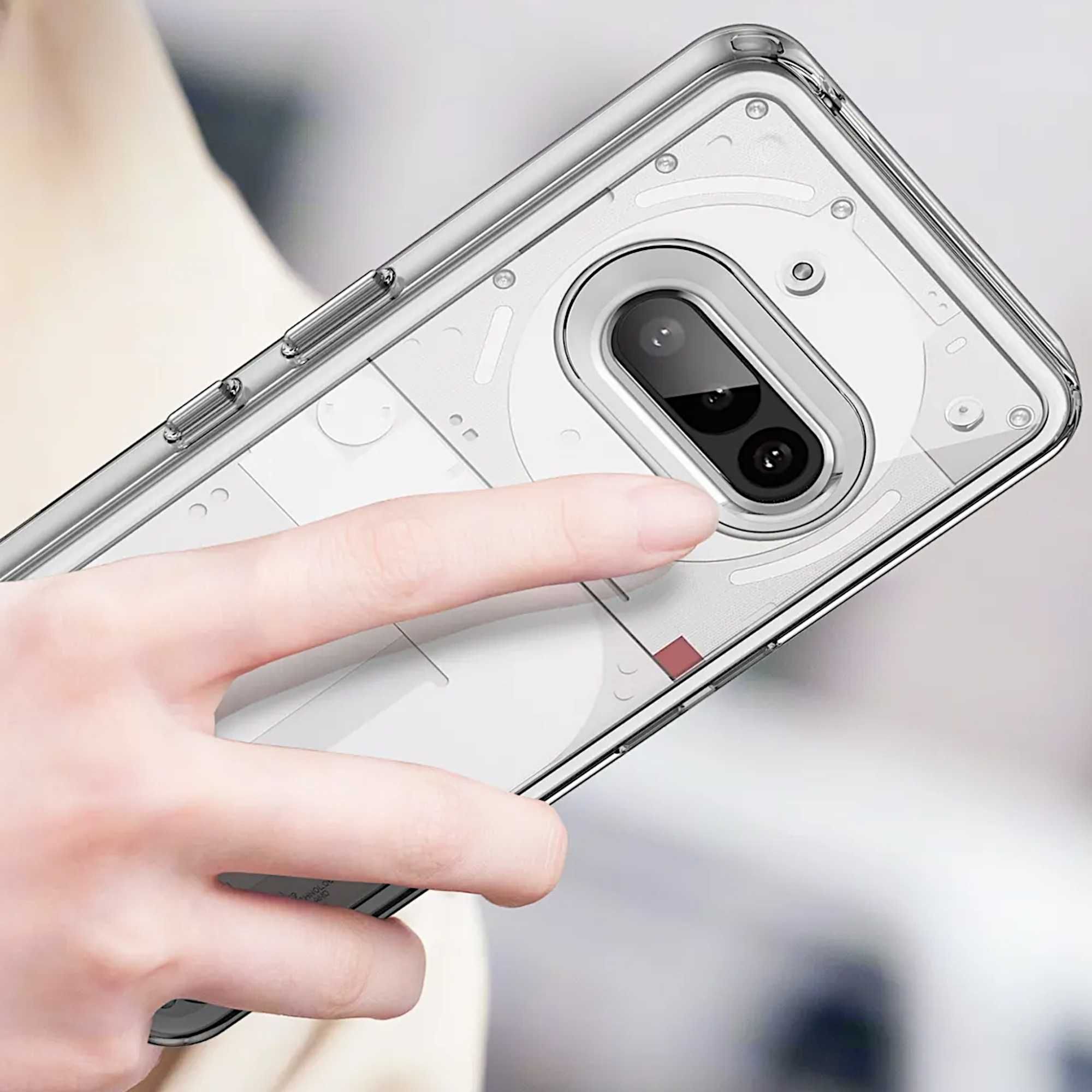 Etui ELEVATE HEXAGON do NOTHING Phone 3a - Clear