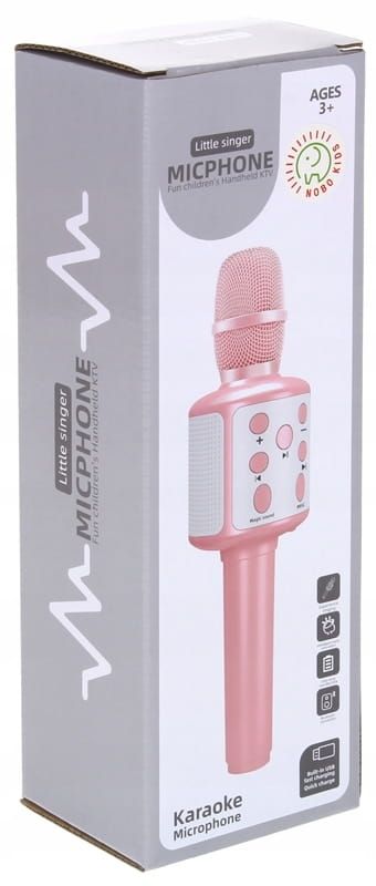 Mikrofon Karaoke Dla Dzieci Z Modulacją Głosu Głośnik  Bluetooth