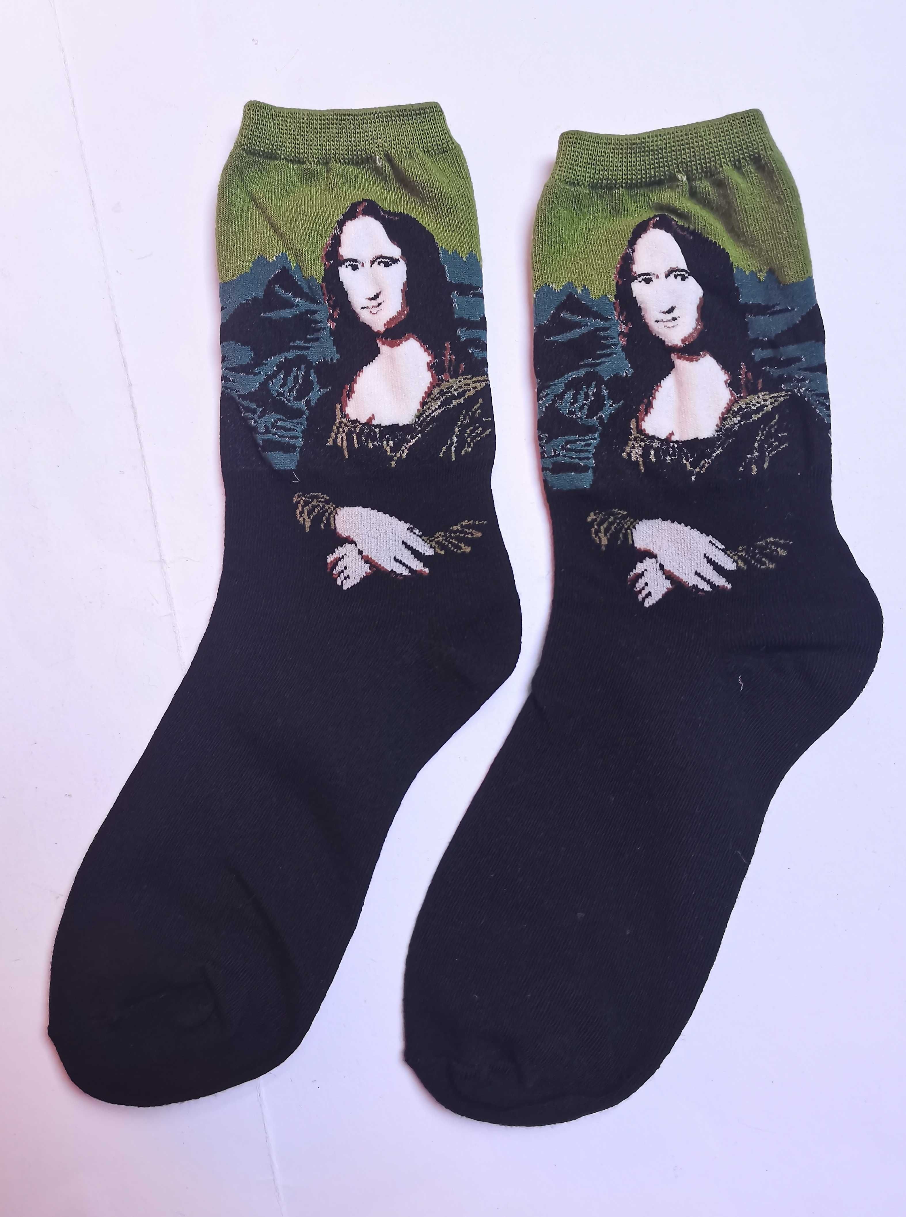 Unikatowe skarpetki Mona Lisa - rozm. 36-41. Nowe