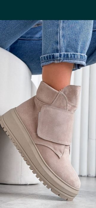 Ботинки уги  хайтопы зимние на липучке