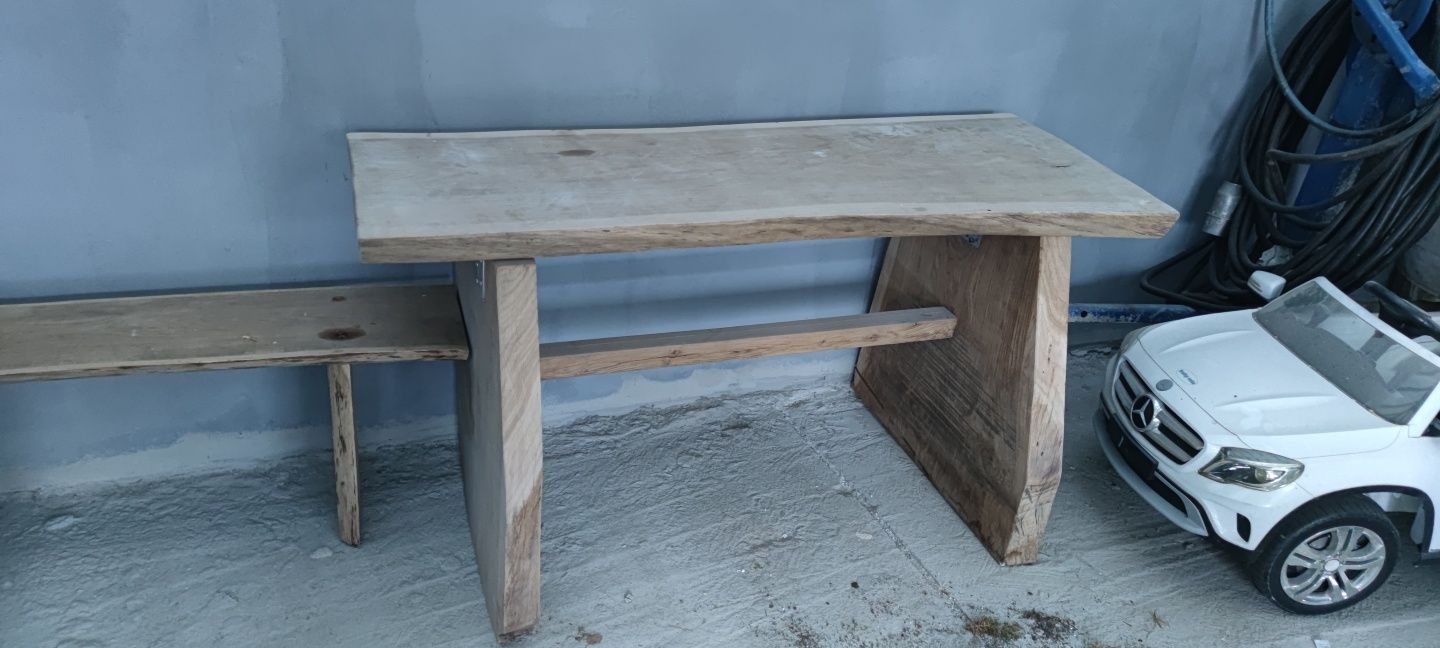 Stół dębowy ławki komplet ze starego dębu antyk ławka debowa