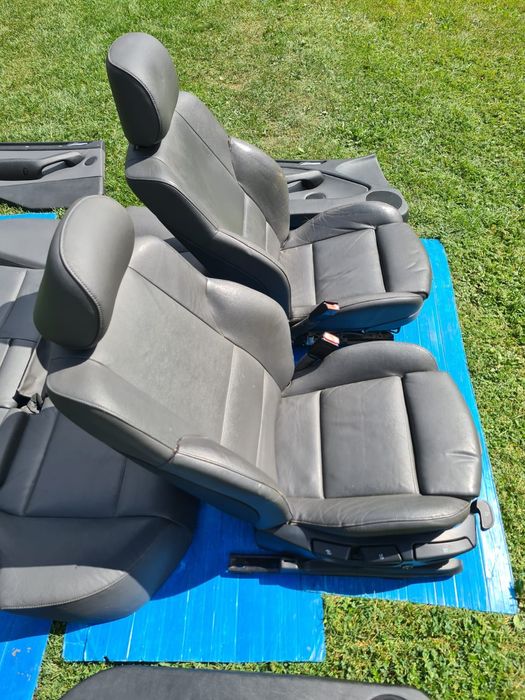 Fotele kanapa boczki skóra | kompletne wnętrze bmw e46 sedan