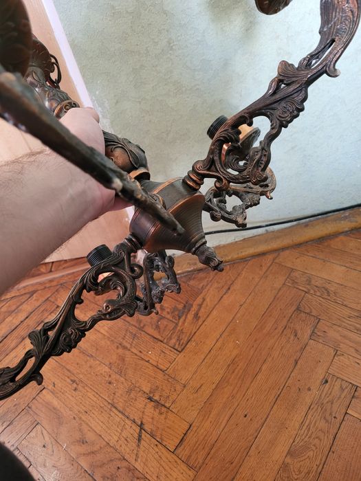 Люстра Нимфа бронзова , вінтаж ,не дорого