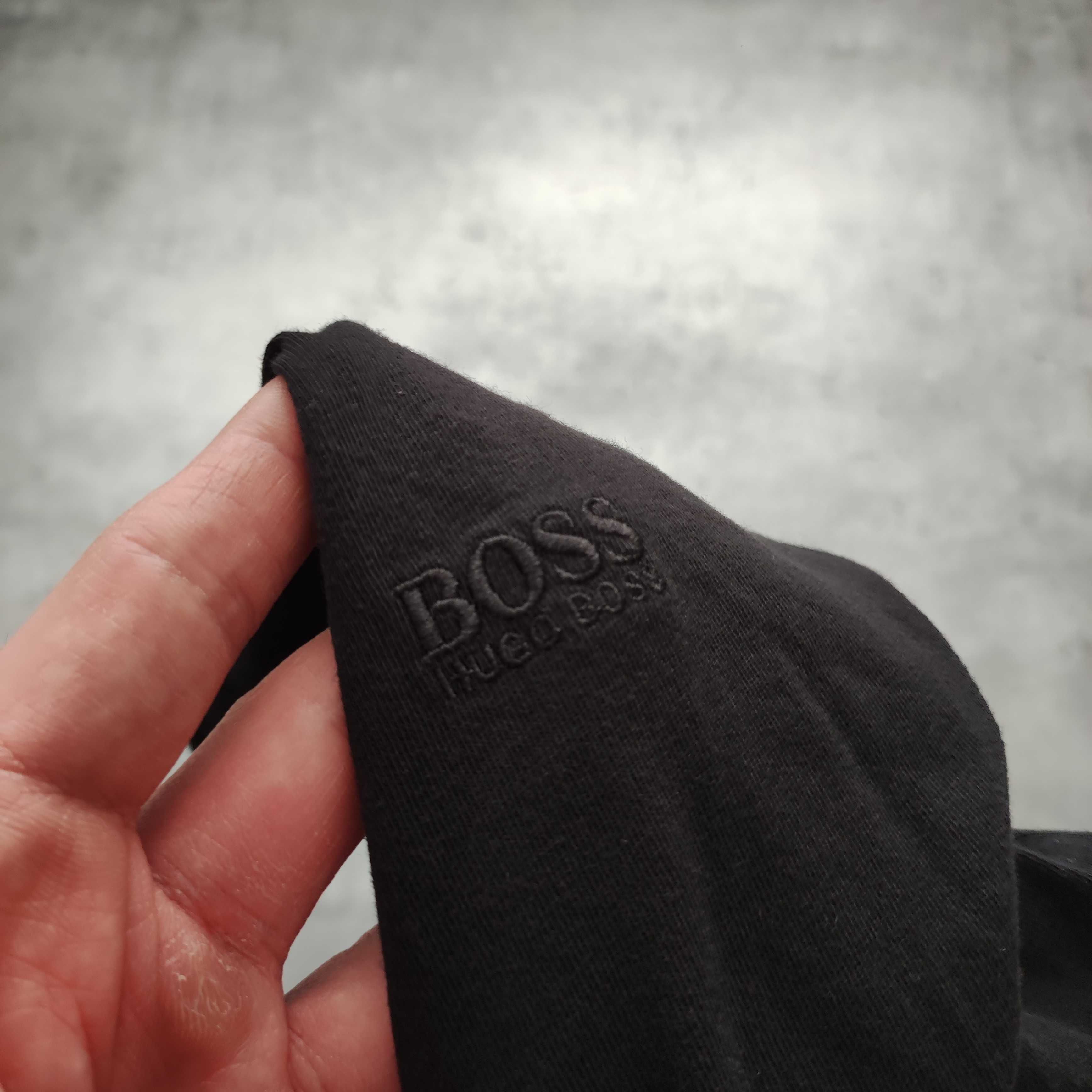 MĘSKA PREMIUM Koszulka Klasyk Hugo Boss Bawełna czarna Elegancka Basic