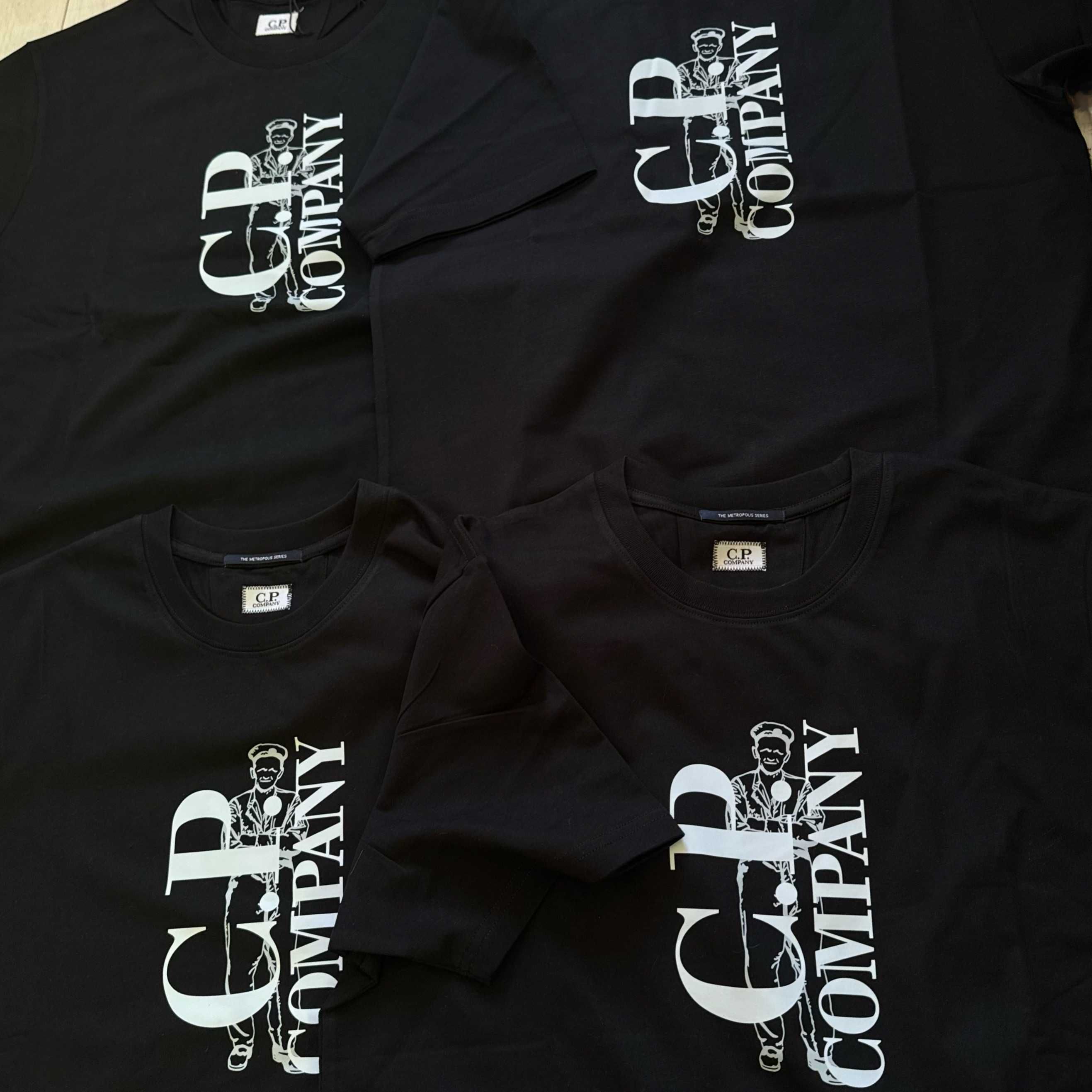 Футболка C.P. Company(M,L). Футболка Сіпі Компані у чорному кольорі.