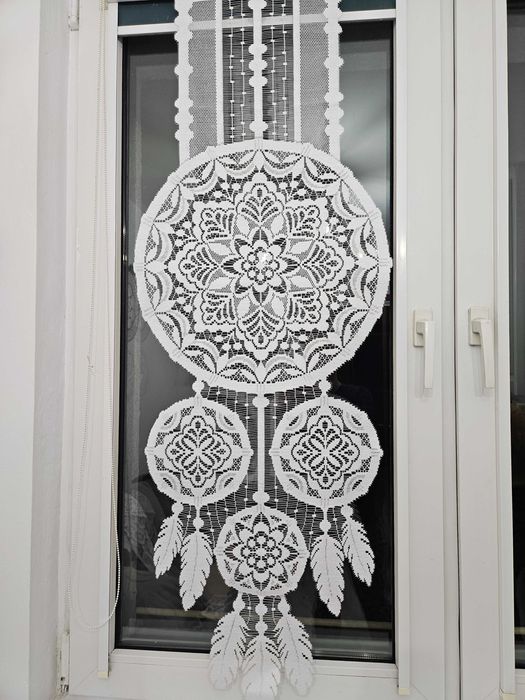 Dwa panele okienne 45 x 130 cm łapacz snów dekoracja okno 2 sztuki
