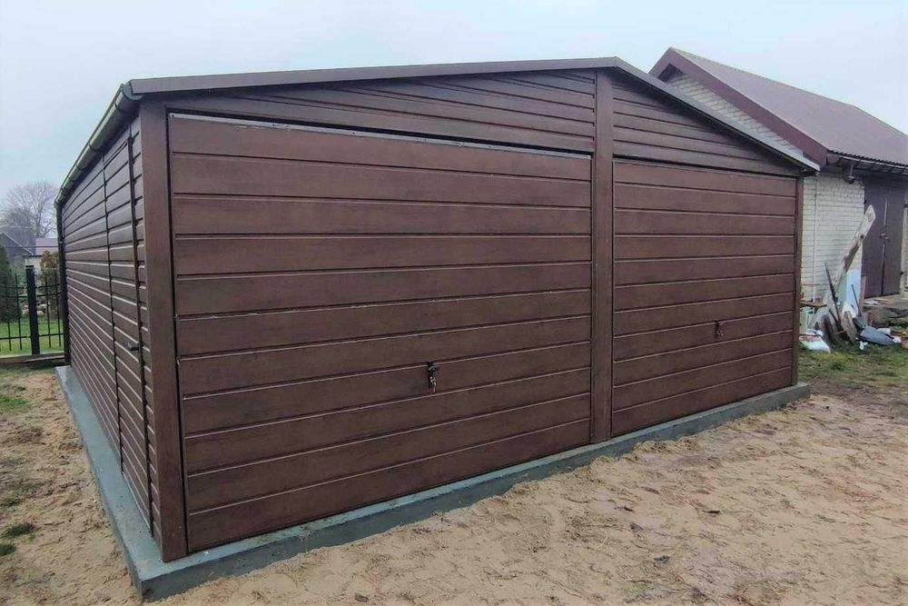 Garaż Blaszany Magazyn Schowek kolor drewnopodobny wymiary