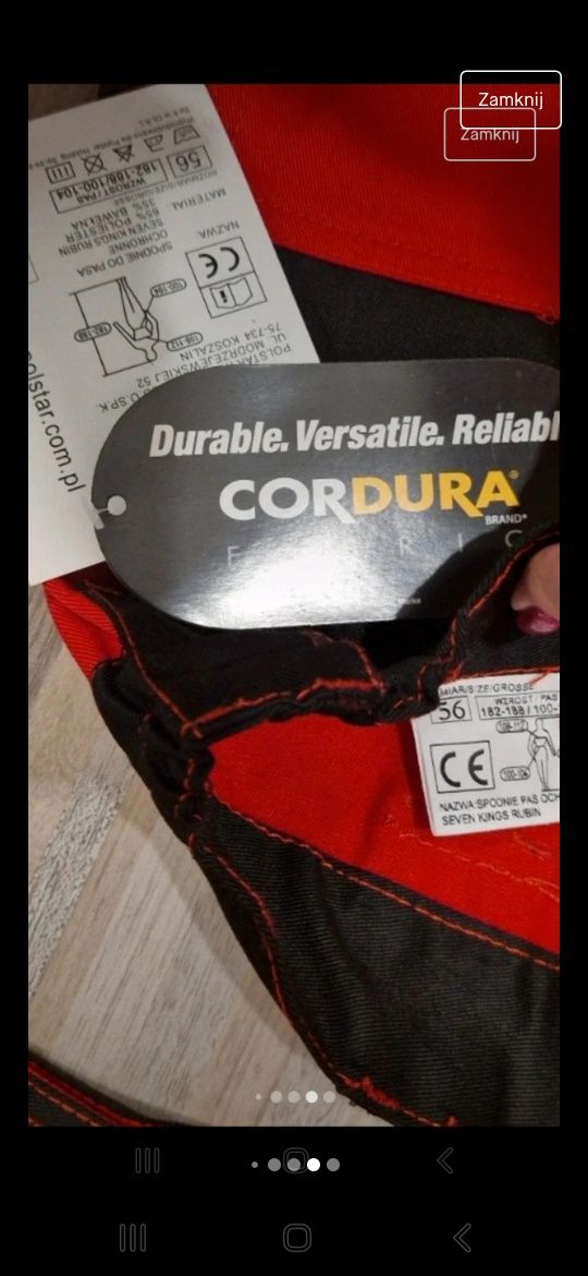 Nowa Odzież robocza Cordura komplet rozmiar 56 XXL