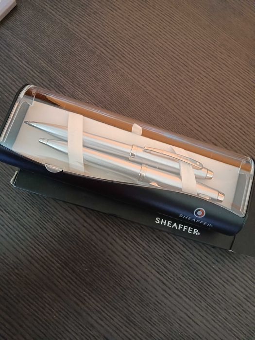 Caneta e lapiseira sheaffer conjunto inox