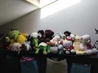 Peluche de várias cores e tamanhos